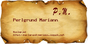 Perlgrund Mariann névjegykártya